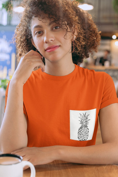 Koszulka z kieszonką ANANASY 6