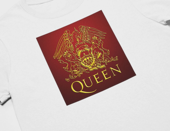 Koszulka z naszywką Queen logo red