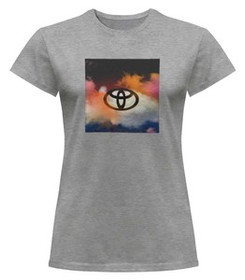 Bluzka damska z naszywką Toyota logo colourful