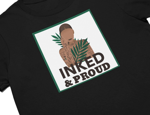 Koszulka z naszywką Inked&Proud