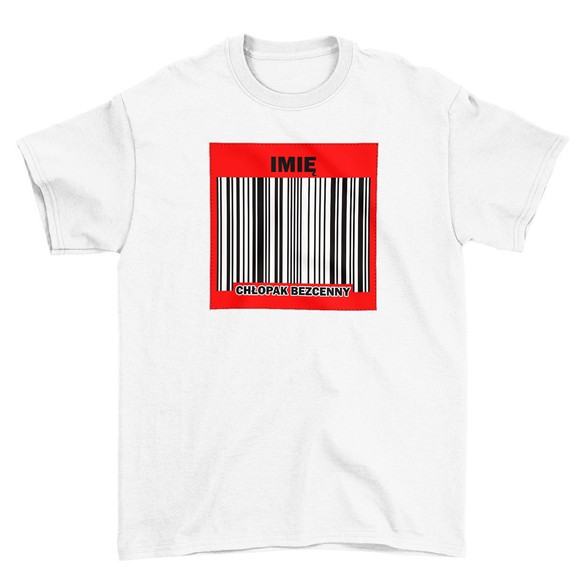 Koszulka z naszywką na Walentynki TWÓJ NAPIS