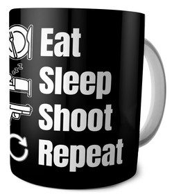 Kubek dla strzelca Eat Sleep Shoot Repeat