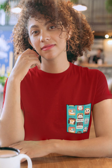 Koszulka z kieszonką WILD AND FREE