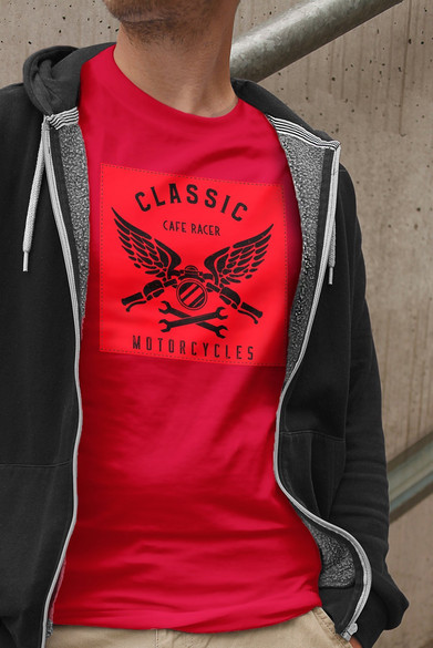 Koszulka z naszywką Cafe racer