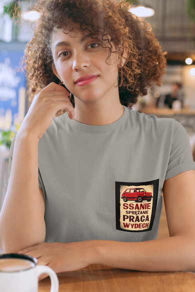 Koszulka z kieszonką Maluch ssanie spręż...