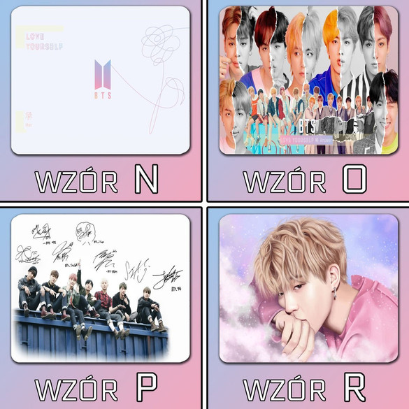 Podkładka pod mysz BTS 24x19cm Z POLSKI +imię