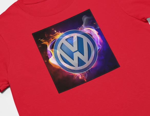 Koszulka z naszywką Volkswagen logo colours