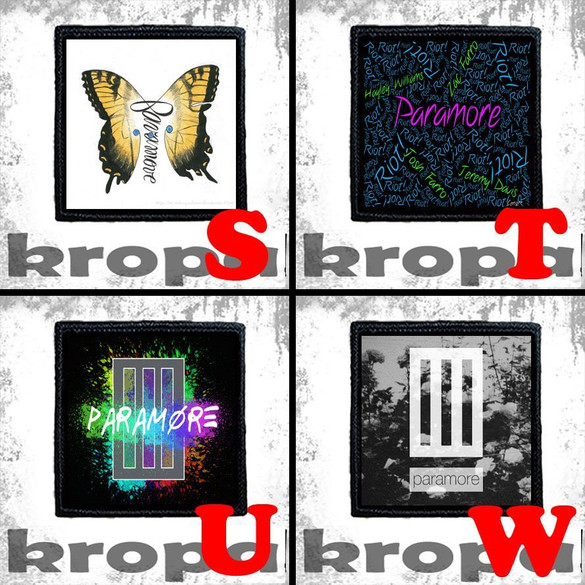 Naszywka PARAMORE 8 X 8 cm Dużo Wzorów!