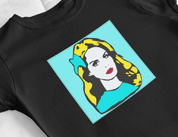 Bluzka damska z naszywką LANA DEL REY pop art