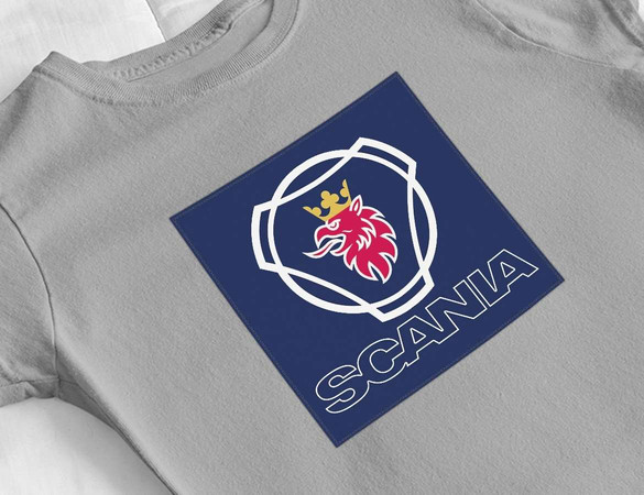 Bluzka damska z naszywką Scania logo blue