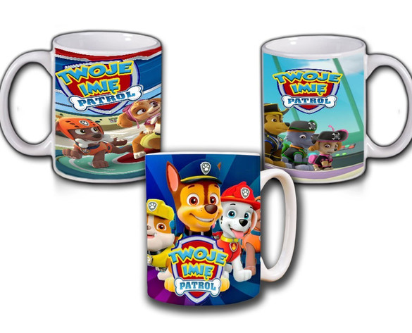 Kubek Paw Psi Partol Wzory +Imię GRATIS na Prezent