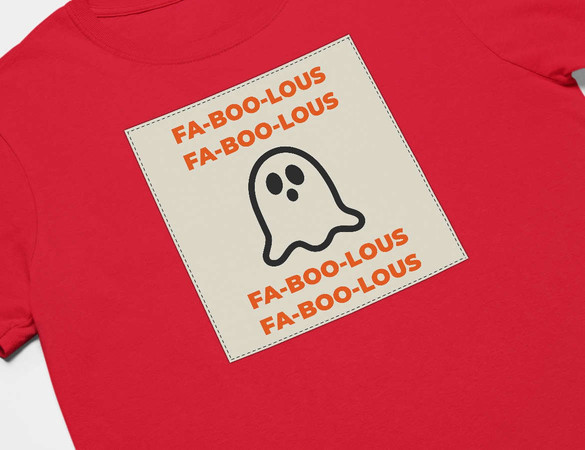 Koszulka z naszywką FA-BOO-LOUS