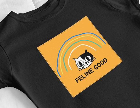 Bluzka damska z naszywką Feline good