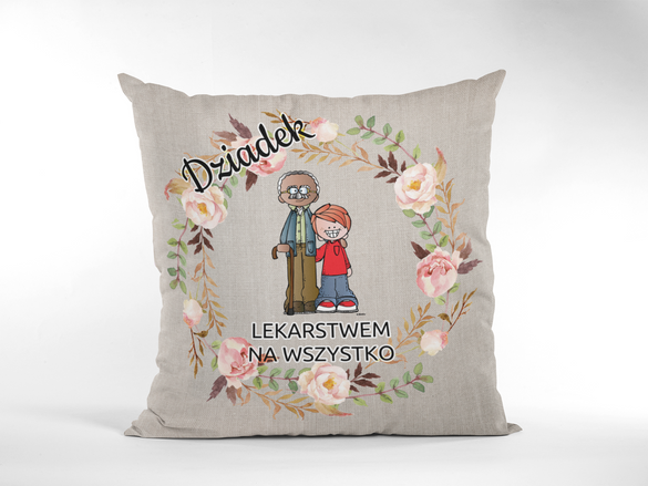 Poduszka na Dzień Dziadka. Magnes i Imię GRATIS!