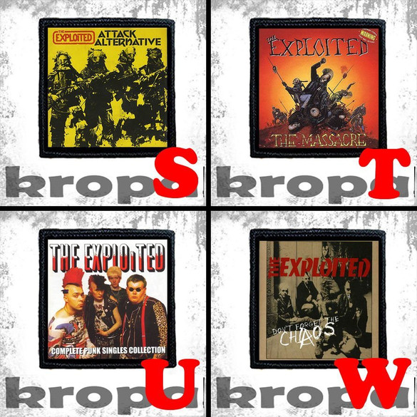 Naszywka THE EXPLOITED 8 X 8 cm Dużo Wzorów!