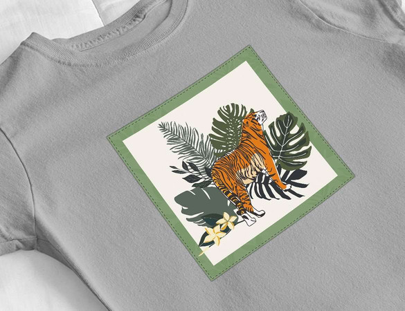 Bluzka damska z naszywką Tiger/Nature