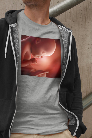 Koszulka z naszywką Płód 02