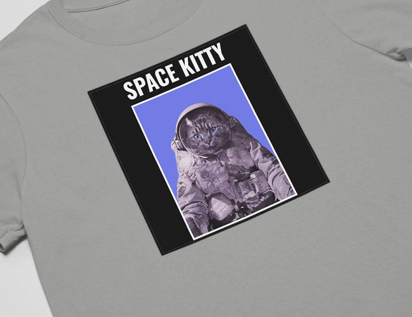 Koszulka z naszywką Space kitty