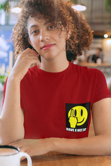 Koszulka z kieszonką Have a nice day