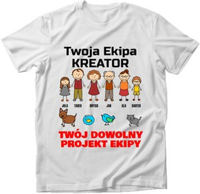 Koszulka Twoja ekipa GANG KREATOR NADRUKU