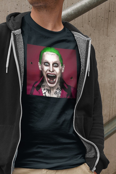 Koszulka z naszywką Joker Jared Leto Scream