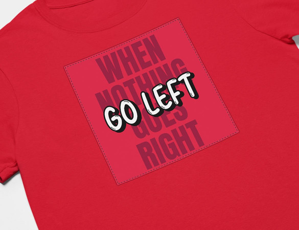 Koszulka z naszywką When nothing goes...