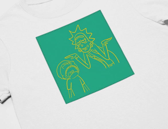 Koszulka z naszywką Rick and Morty 06