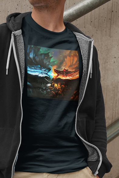 Koszulka z naszywką Game of Thrones dragon