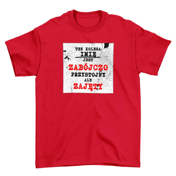 Koszulka z naszywką na Walentynki TWÓJ NAPIS