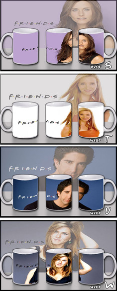 FRIENDS Zestaw poduszka kubek WZORY+GRATIS