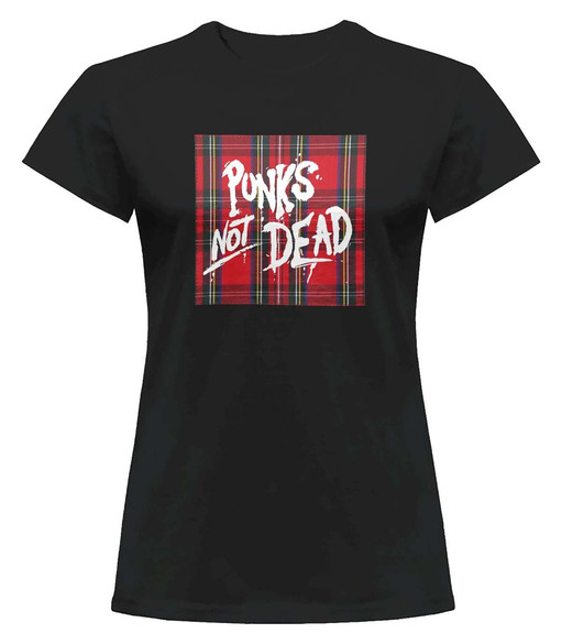 Bluzka damska z naszywką Punks Not Dead 01