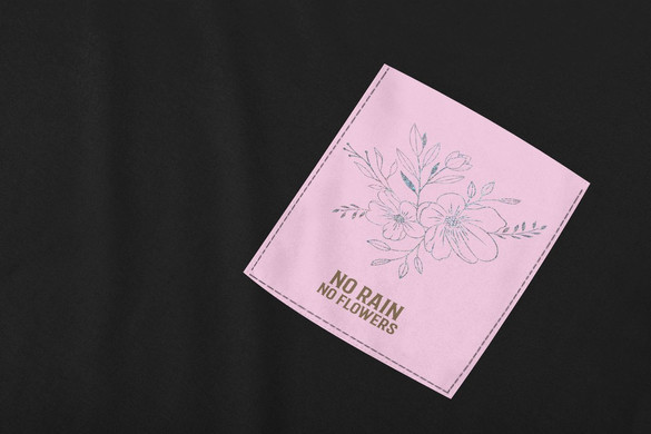 Koszulka z kieszonką NO RAIN NO FLOWERS