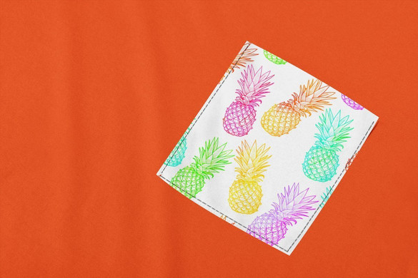 Koszulka z kieszonką ANANASY