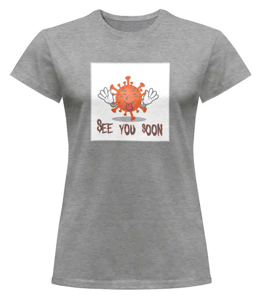 Bluzka damska z naszywką See You Soon