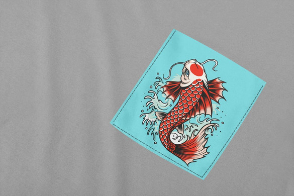 Koszulka z kieszonką JAPOŃSKI KARP KOI