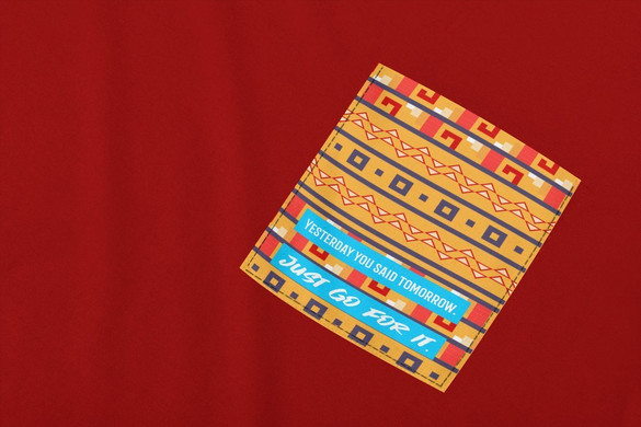 Koszulka z kieszonką JUST GO FOR IT. 02