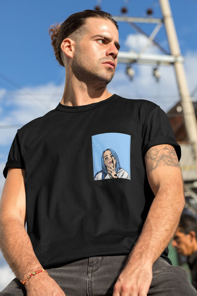 Koszulka z kieszonką BILLIE EILISH 01