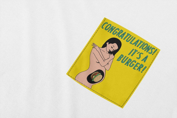 Koszulka z kieszonką IT'S A BURGER