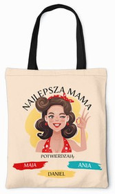 Torba na ramię NAJLEPSZA MAMA + IMIĘ 4
