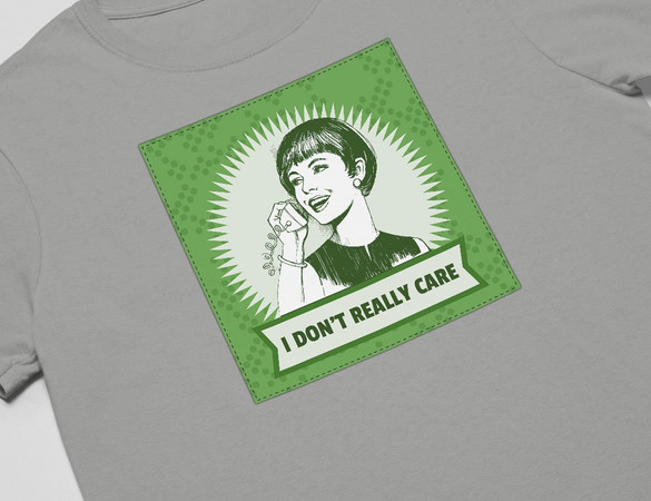 Koszulka z naszywką I don't really care