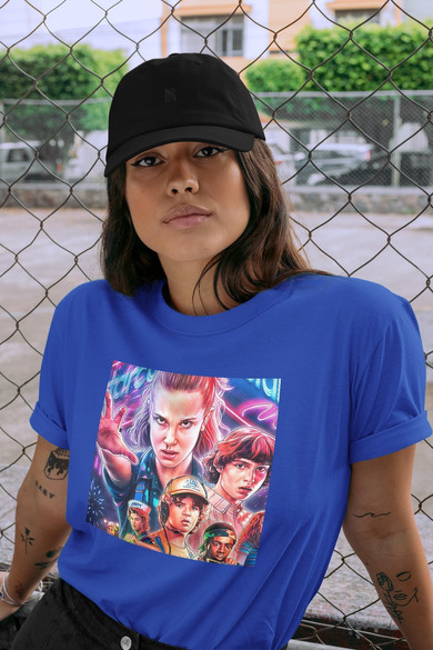 Koszulka z naszywką Stranger Things squad 1