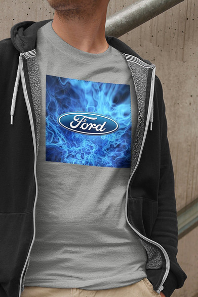 Koszulka z naszywką Ford logo blue