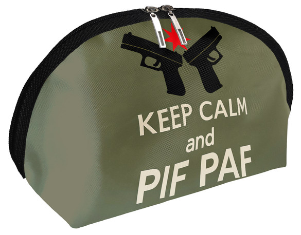 Kosmetyczka dla strzelca Keep Calm And Pif Paf