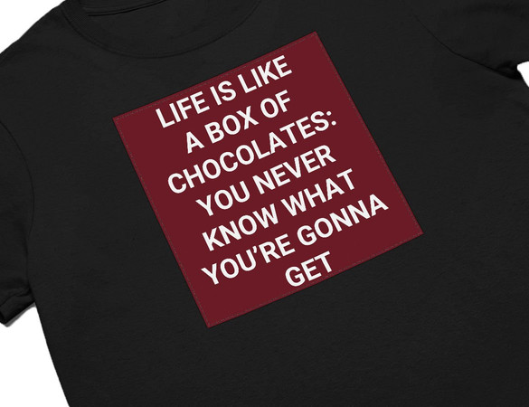 Koszulka z naszywką Forrest G. life is like