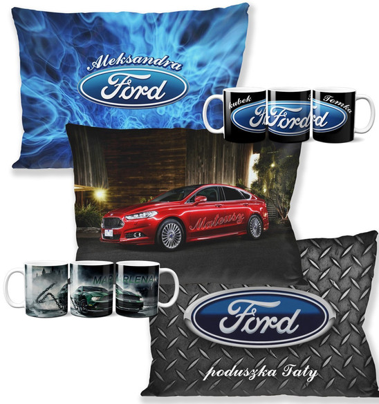  Zestaw FORD poduszka+kubek WZORY+GRATIS!