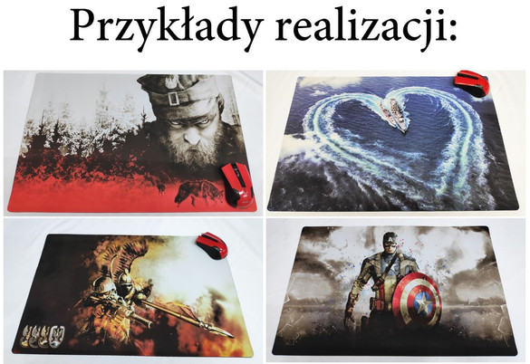 Podkładka pod mysz duża MAPA ŚWIATA 60x40cm