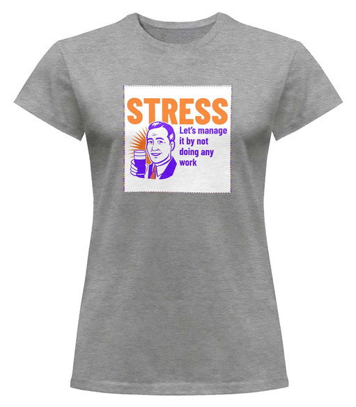 Bluzka damska z naszywką STRESS