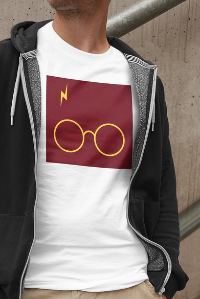 Koszulka z naszywką  Harry Potter glasses