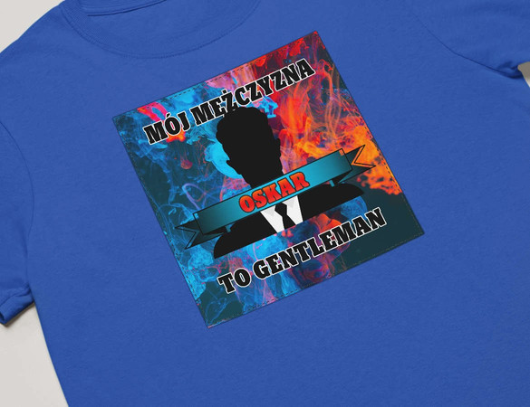 Koszulka z naszywką na Walentynki TWÓJ NAPIS