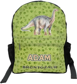 Plecak szkolny Dinozaury Brontozaur z imieniem na zamówienie